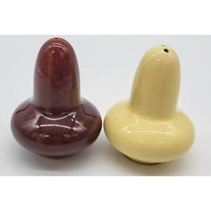 Vintage Franciscan El Patio Brown & Yellow Salt & Pepper Shakers With Corks